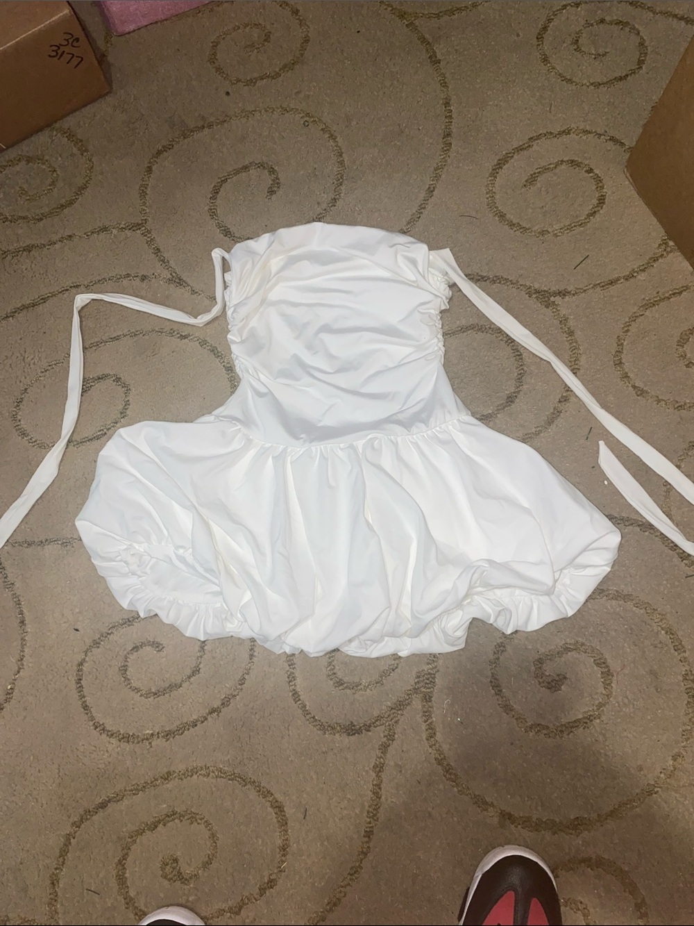 White One-Piece with Skirt